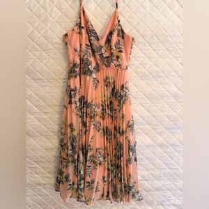 Lulu's Peach Floral Maxi Dress